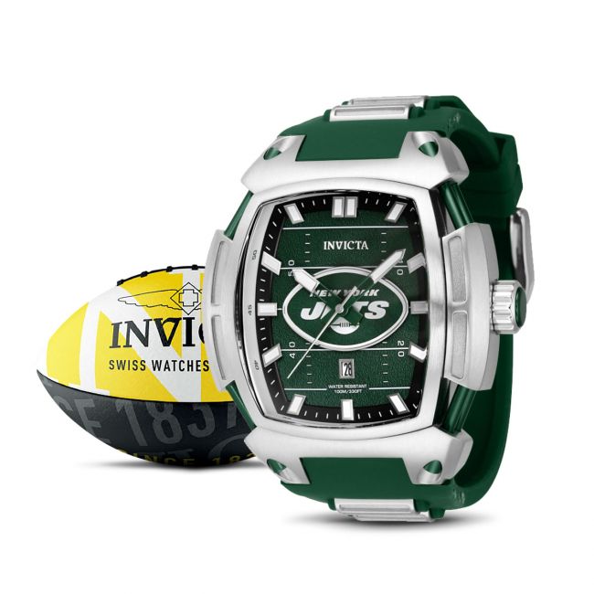 Invicta NFL New York Jets Men's Watch - 53mm, Steel, Green (42813)