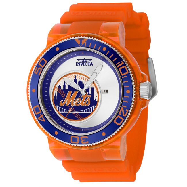 Invicta MLB New York Mets Men's Watch - 51.5mm, Transparent, Orange (43141)