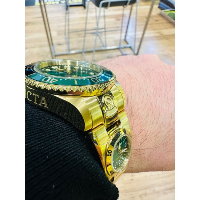 Invicta Dual Time Grand Diver Automatic Men's Watch - 47mm, Gold (45818)