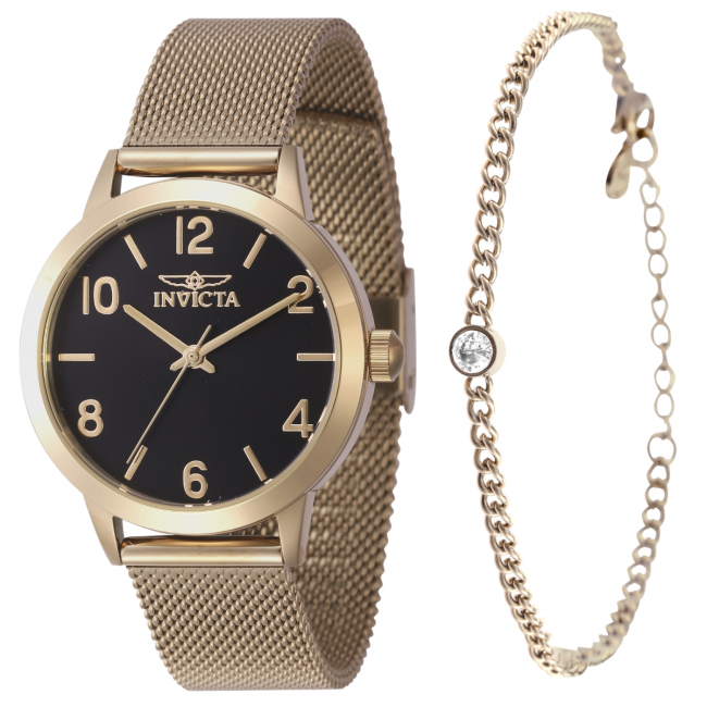 Invicta Wildflower Women's Watch - 34mm, Gold With Bracelet  Set (47277)