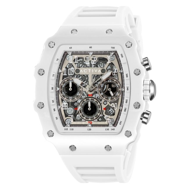 Activa X Invicta Men's Watch w/ Skeleton Dial- 44.3mm, White (ACW2305-006)