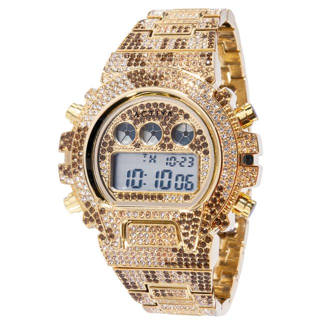 Activa X Invicta Digital Men's Watch - 51mm, Gold (ACW4019-003)