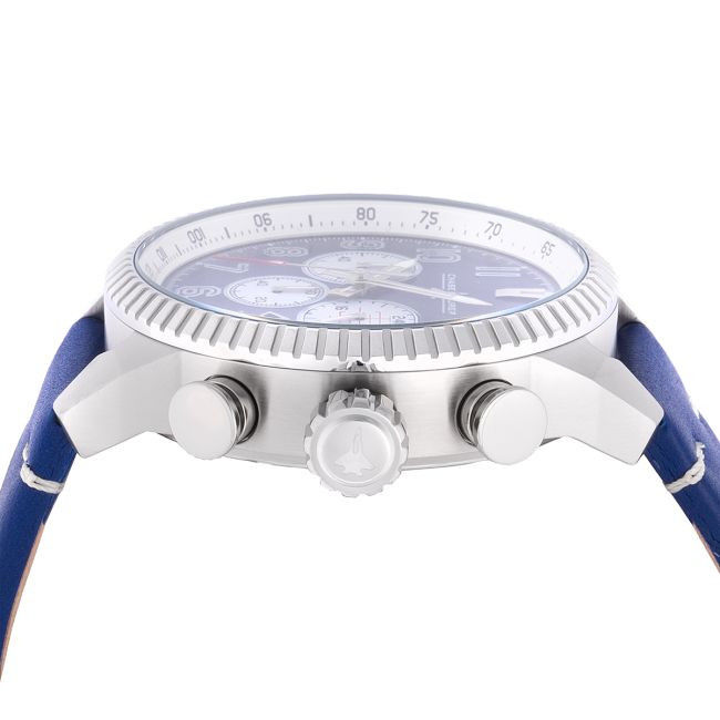 Chase Durer Flight Commander One Men's Watch - 46mm, Ivory, Blue (CDW-0088)