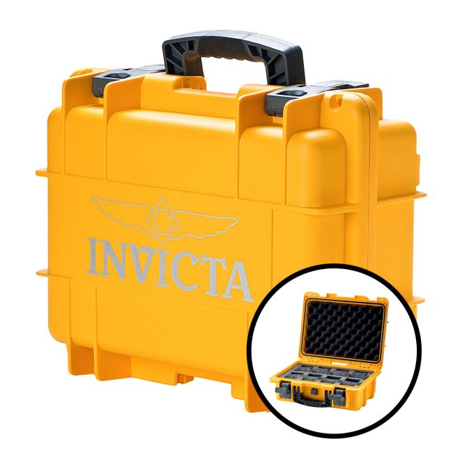 New Invicta Eight Slot Impact Yellow Dive Collector Box Case Dc8yel並行輸入 
