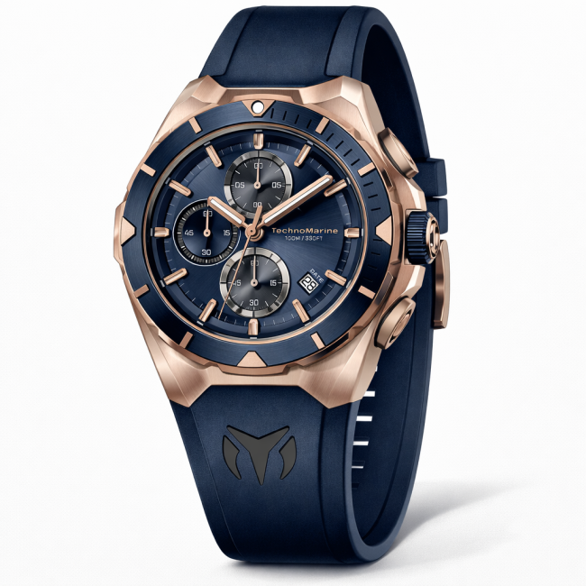 TechnoMarine Ocean Victory Men's Watch - 41.3mm, Dark Blue (TM-318147)