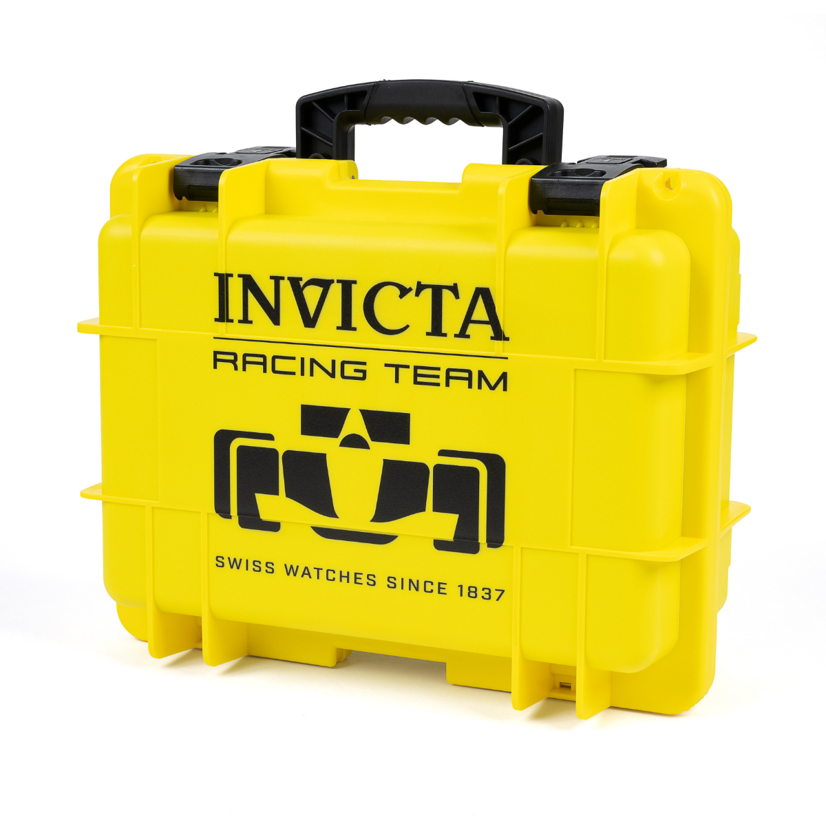 Invicta 3-watch selling case. Black with yellow.