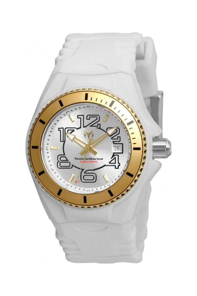 TechnoMarine Cruise JellyFish 34mm watch with Gold + Silver dial 585 Quartz - Model TM-115129