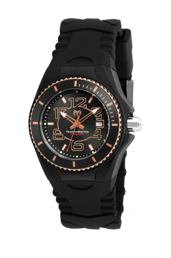 TechnoMarine Cruise JellyFish 34mm watch with Rose Gold + Black dial 585 Quartz - Model TM-115136