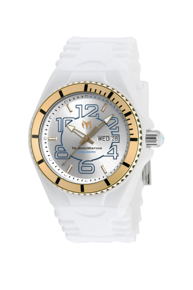 TechnoMarine Cruise JellyFish 44mm watch with Gold + Silver dial 517 Quartz - Model TM-115142