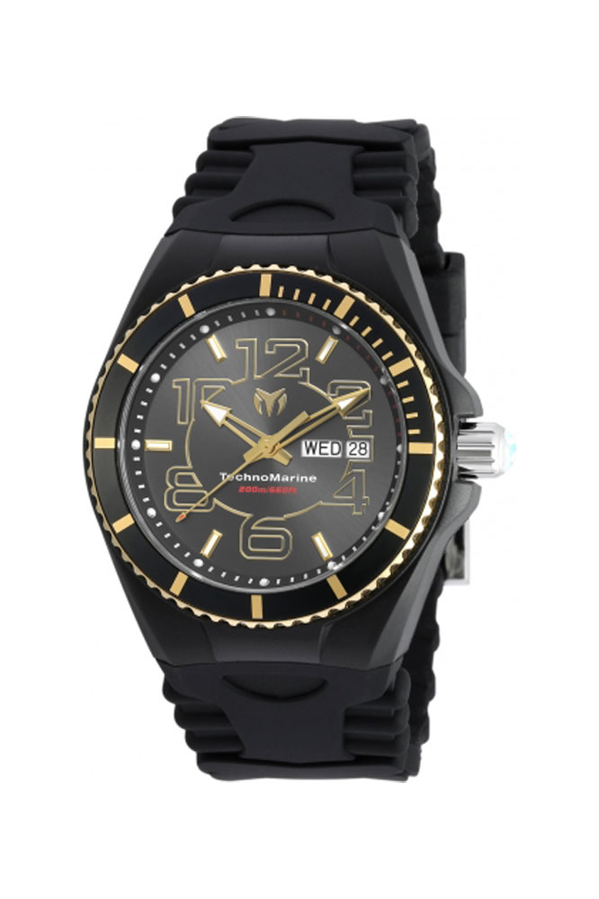 TechnoMarine Cruise JellyFish 44mm watch with Gold + Black dial 517 Quartz - Model TM-115144