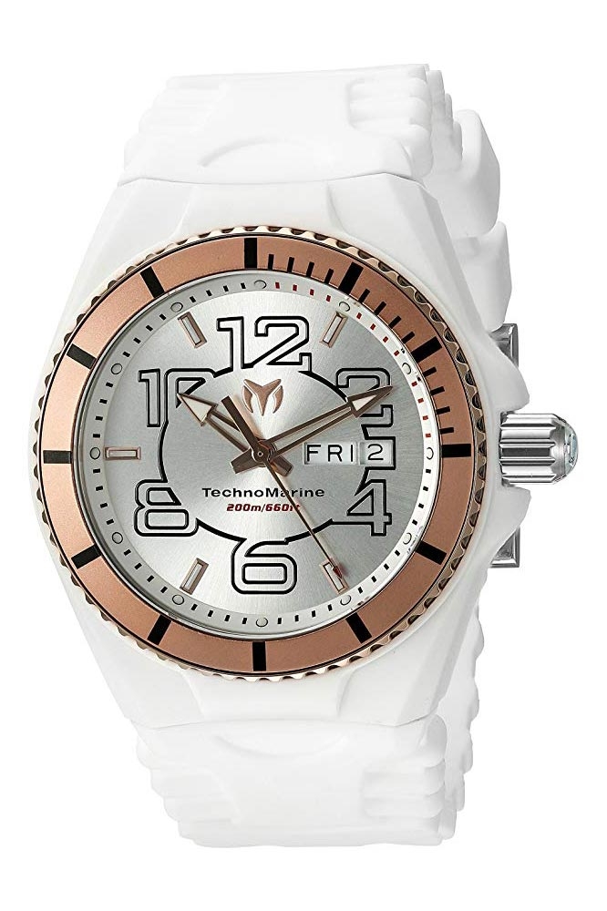 TechnoMarine Cruise JellyFish 44mm watch with Rose Gold + Silver dial 517 Quartz - Model 115145