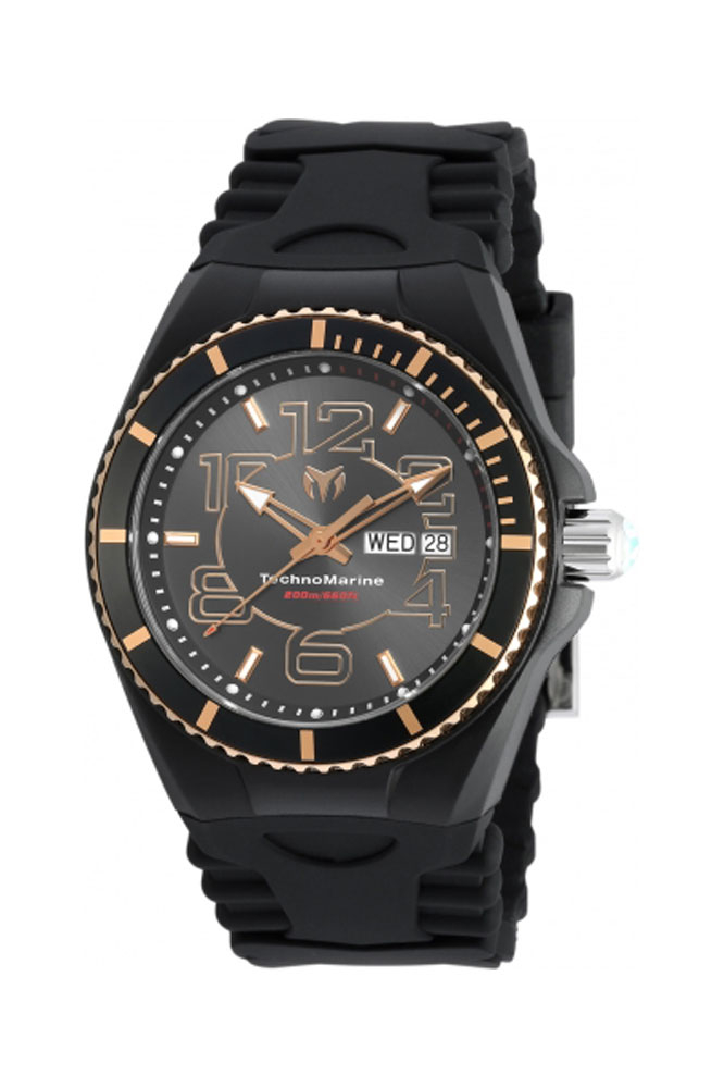 TechnoMarine Cruise JellyFish 44mm watch with Rose Gold + Black dial 517 Quartz - Model TM-115147