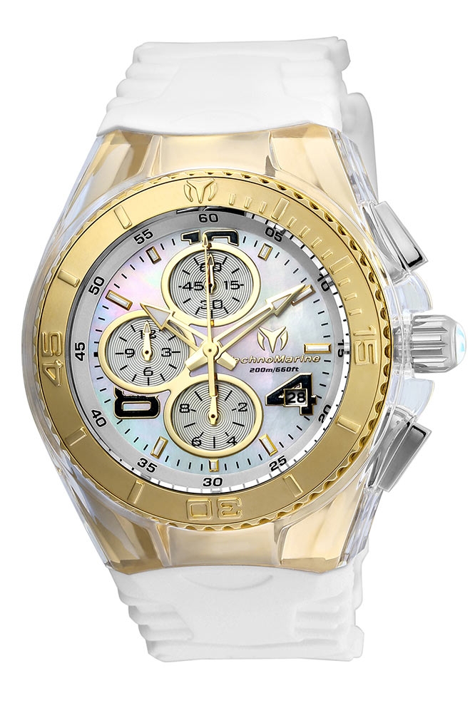 TechnoMarine Cruise JellyFish 40mm watch with Gold + White dial OS60 Quartz - Model 115309