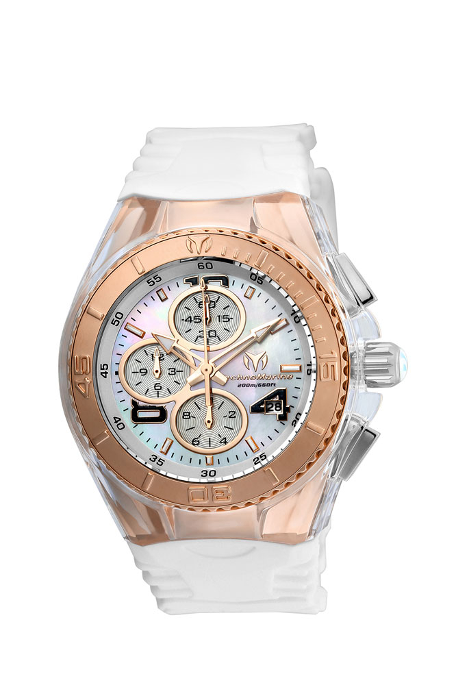 TechnoMarine Cruise JellyFish 40mm watch with Rose Gold + White dial OS60 Quartz - Model TM-115310