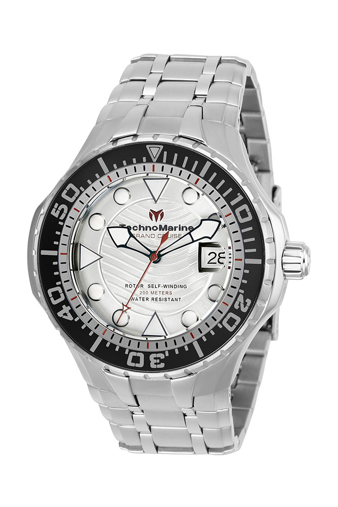 Technomarine Cruise Mens Automatic 48mm Stainless Steel Silver Case Metal Dial - Model TM-118072