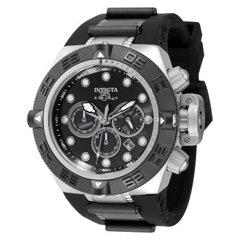 Invicta deals Men's 50mm AVIATOR DUAL TIME Quartz Flame Fusion Black/Silver SS Watch