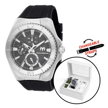 TechnoMarine Cruise Steel Men's Watch - 45mm, Black (TM-115345)