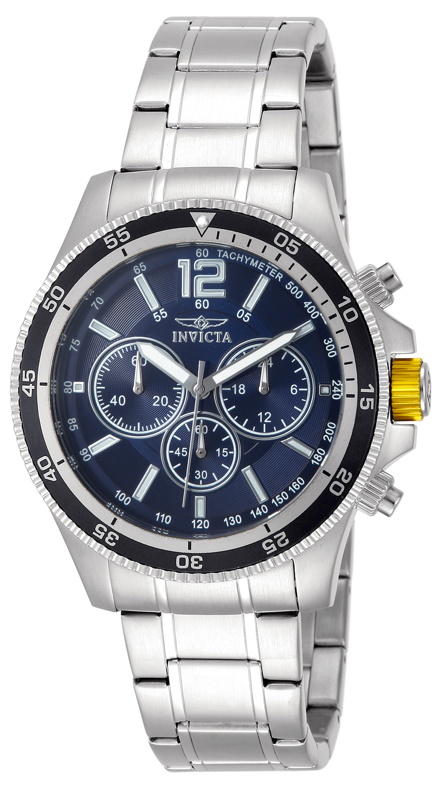 Pre-Owned Invicta Specialty Quartz Men's Watch - 45mm Stainless Steel Case, Stainless Steel Band, Steel (AIC-13974)
