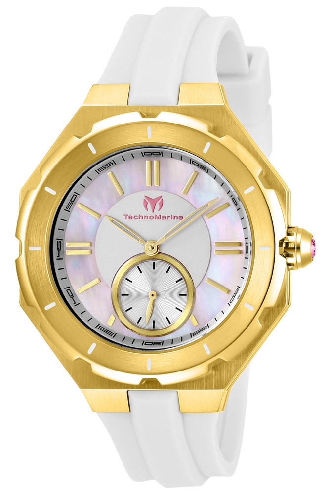 TechnoMarine Cruise Sea Women%27s Watch w/ Mother of Pearl Dial - 37.5mm, White (TM-118006)