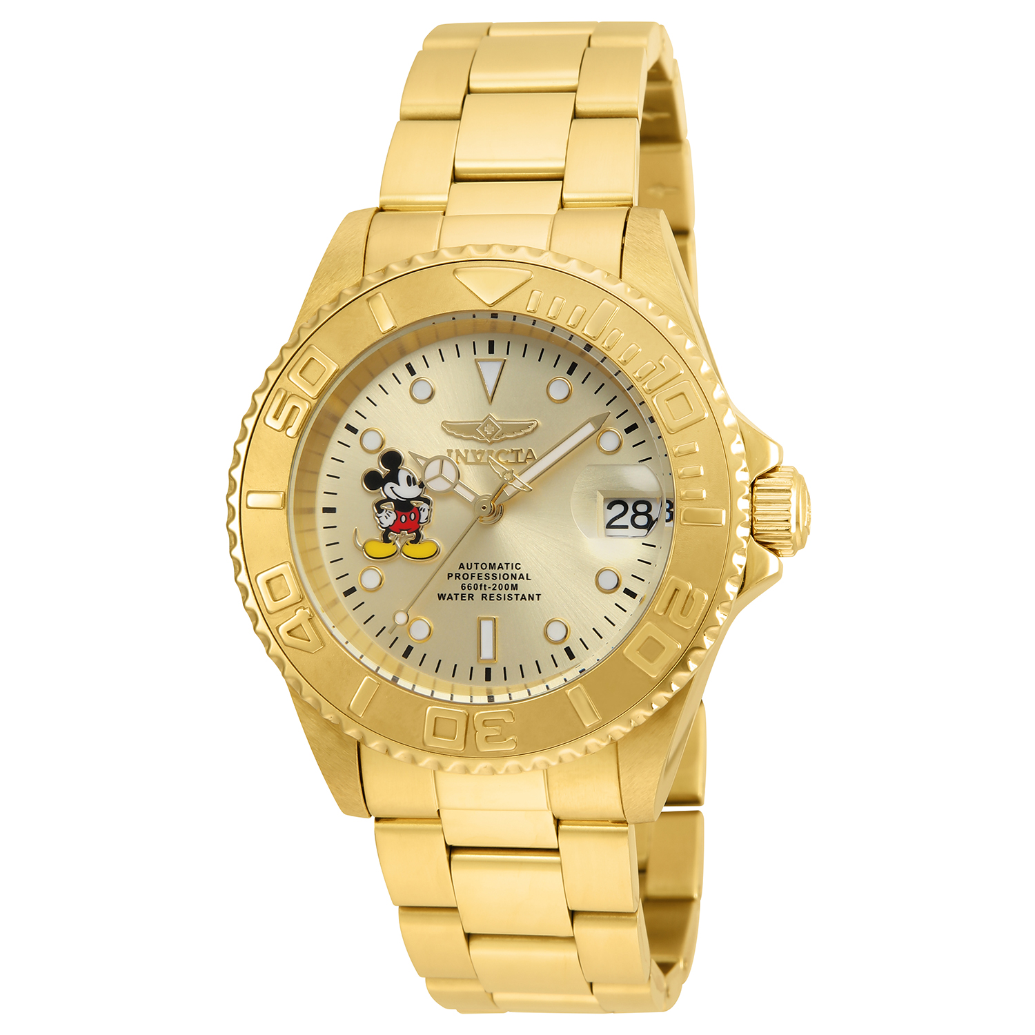 Invicta Disney Limited Edition Mickey Mouse Automatic Men's Watch - 40mm, Gold (22779)