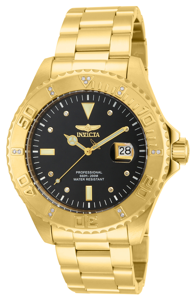 Invicta Pro Diver .09 Carat Diamond Men's Watch - 47mm, Gold (ZG-15286)