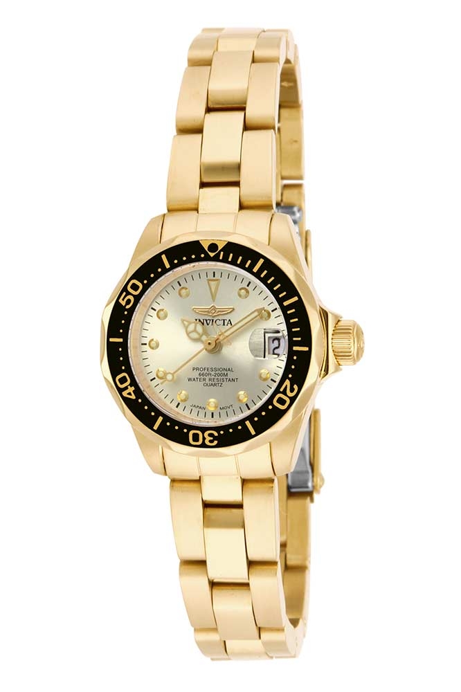 Invicta Pro Diver Women%27s Watch - 24.5mm, Gold (ZG-17038)