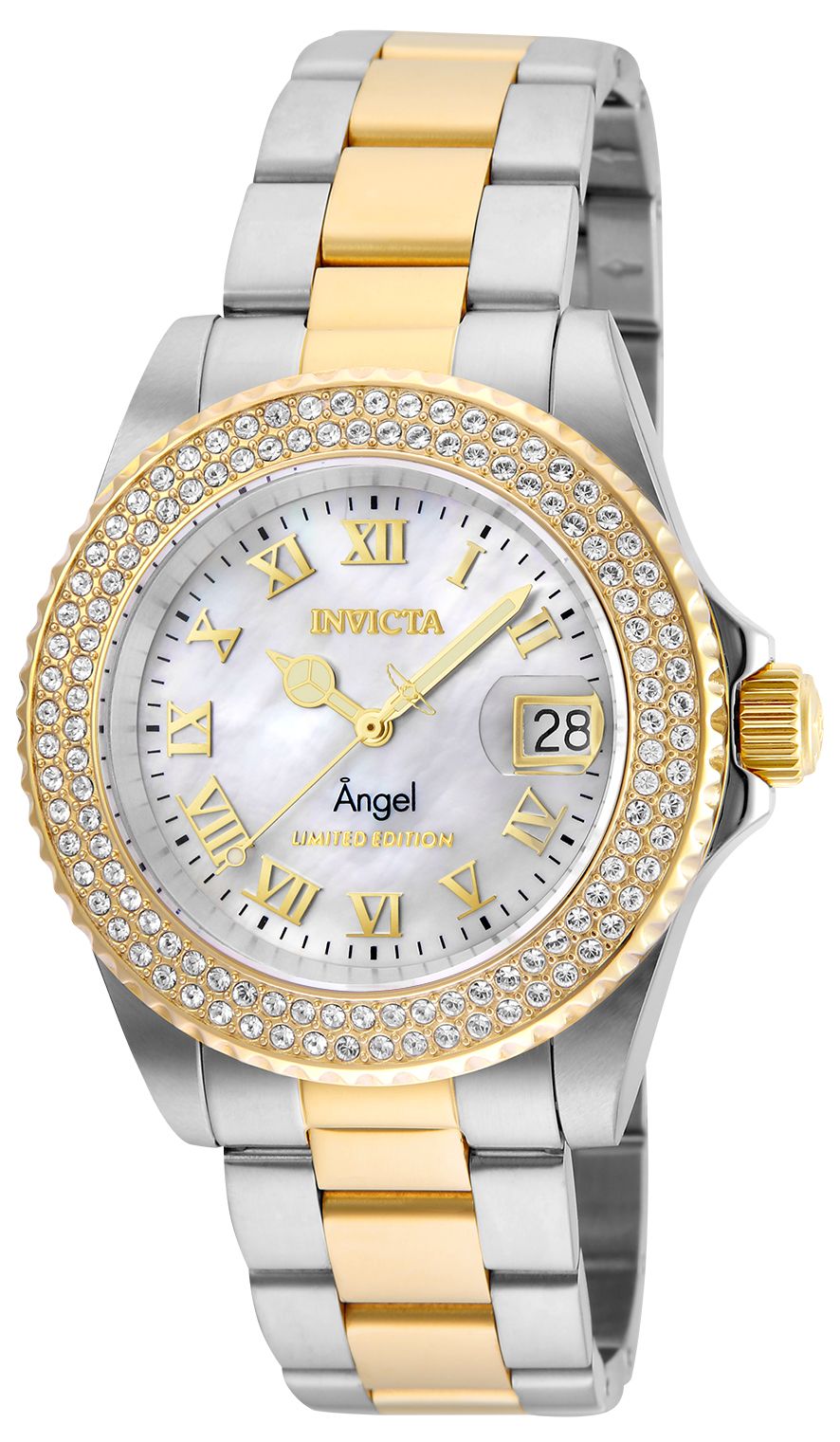 Invicta Angel Women's Watch w/ Mother of Pearl Dial - 40mm, Steel, Gold (24616)