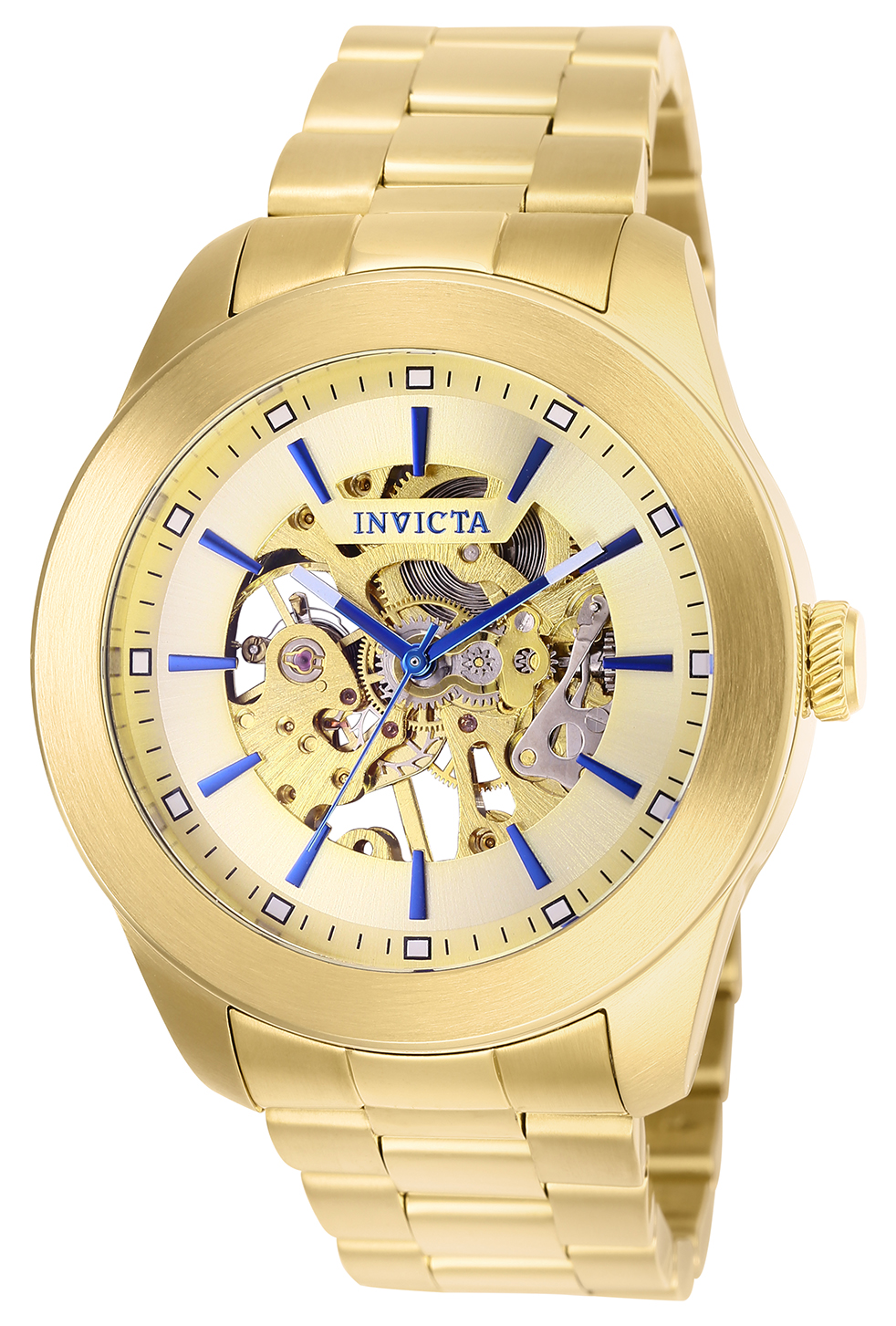 Pre-Owned Invicta Vintage Mechanical Men's Watch - 45mm Stainless Steel Case, Stainless Steel Band, Gold (AIC-25759)