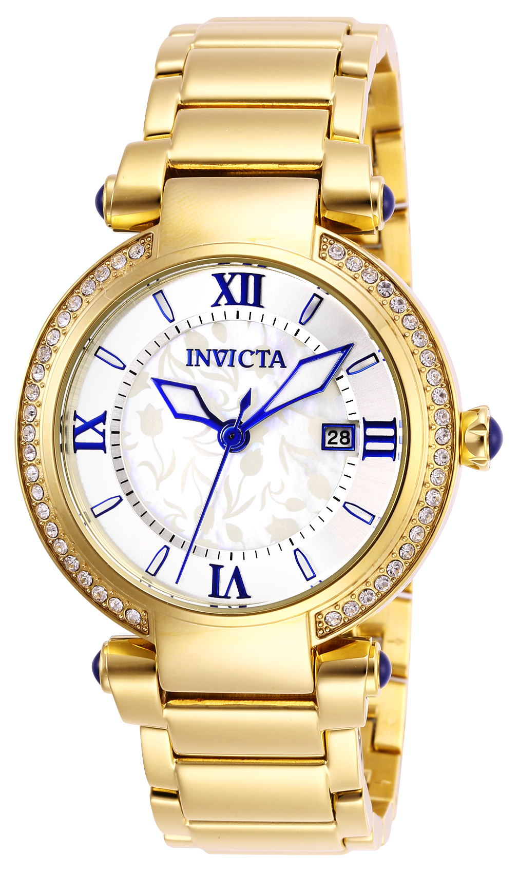 Invicta Angel Women%27s Watch w/ Metal & Mother of Pearl Dial - 40mm, Gold (27083)