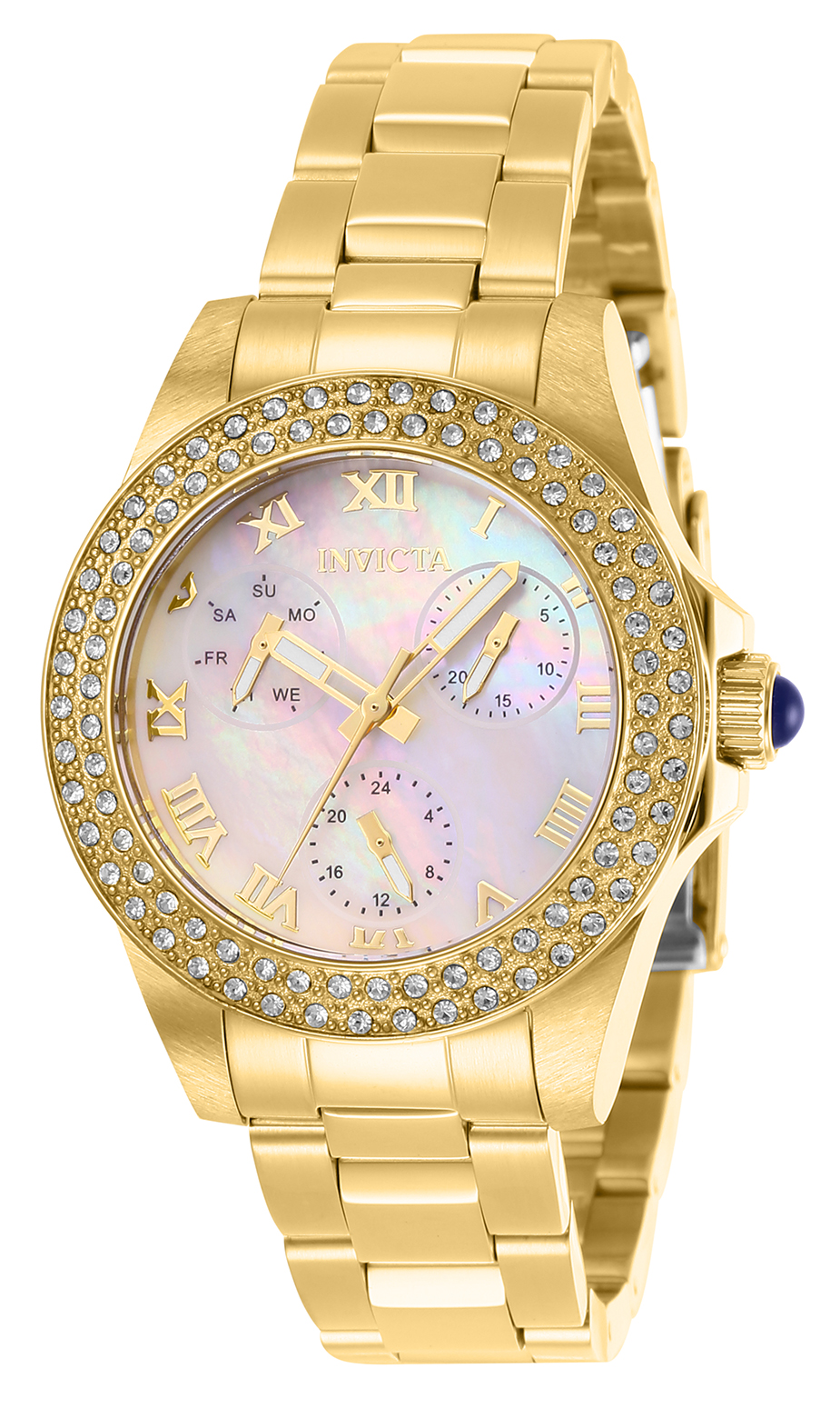 Invicta Angel Women%27s Watch w/ Mother of Pearl Dial - 34mm, Gold (28481)