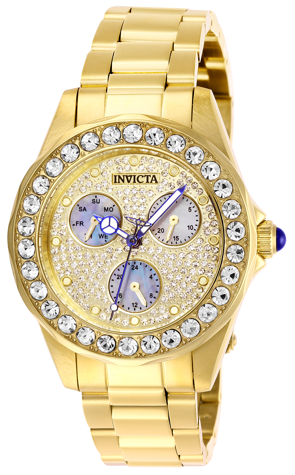 Invicta Angel Women%27s Watch w/ Metal & Mother of Pearl Dial - 38mm, Gold (28462)
