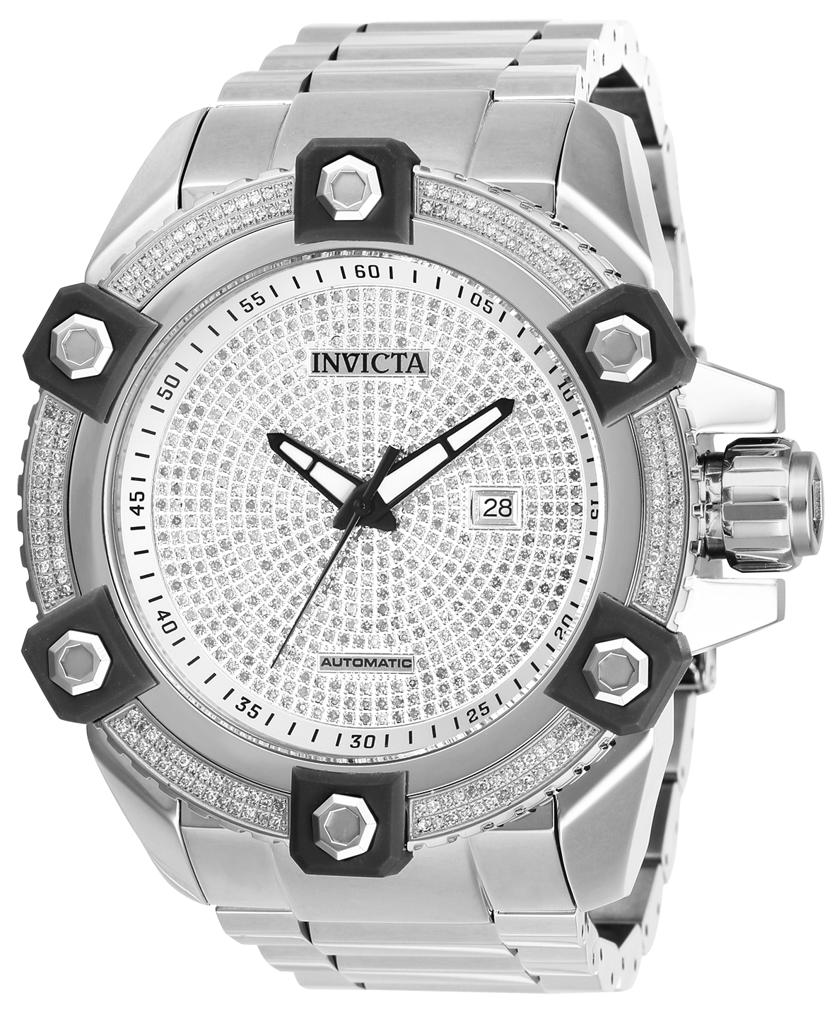 Invicta Pro Diver 3.08 Carat Diamond Automatic Men%27s Watch - 56mm, Steel (27639)