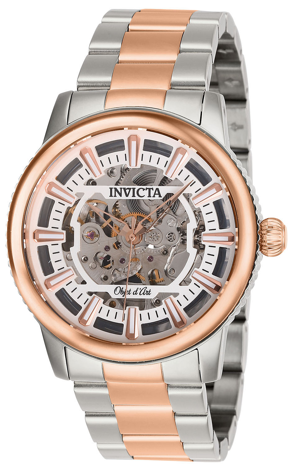 Invicta Objet D Art Automatic Skelotonized Men%27s Watch - 42mm, Steel, Rose Gold (27590)