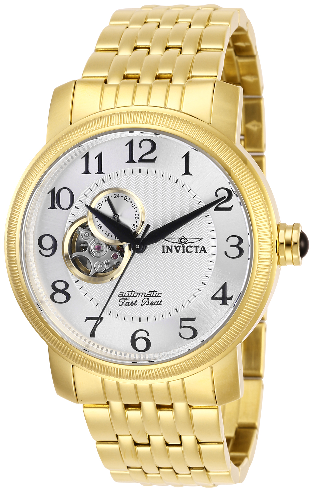 Pre-Owned Invicta Lucid Automatic Mens Watch - 43mm Stainless Steel Case, Stainless Steel Band, Gold (28792)