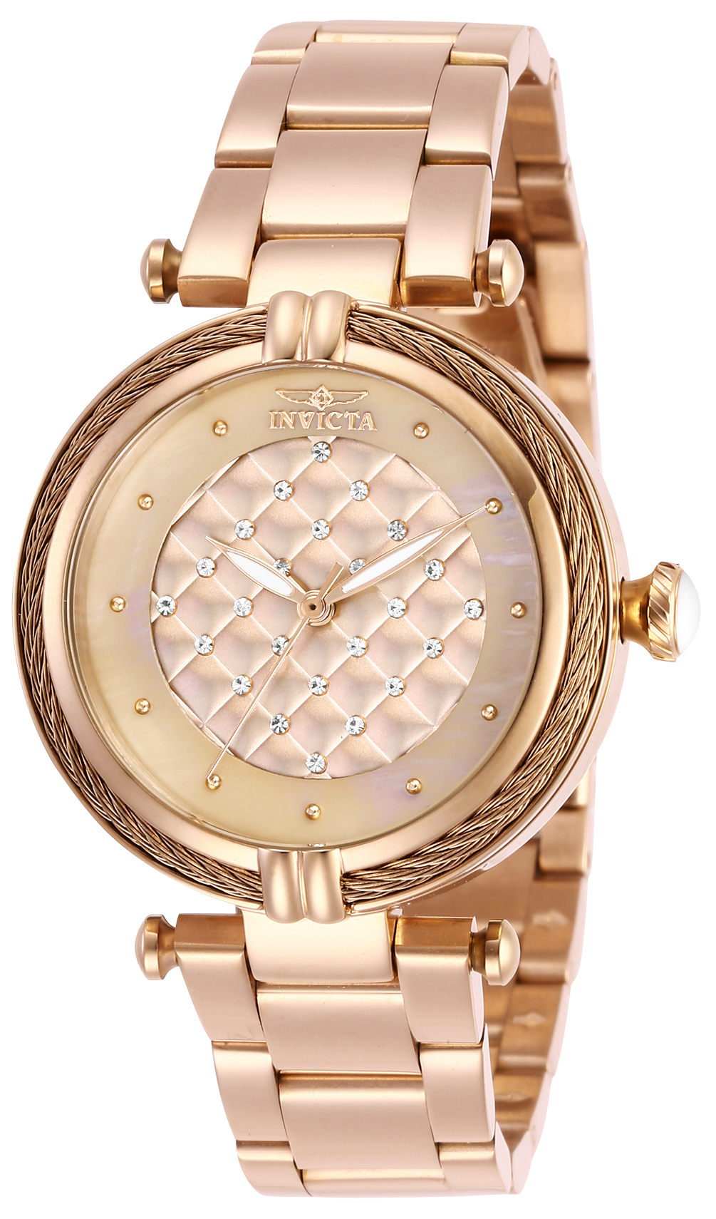 Pre-Owned Invicta Bolt Quartz Women's Watch - 36.5mm Stainless Steel Case, Stainless Steel Band, Rose Gold (AIC-28933)
