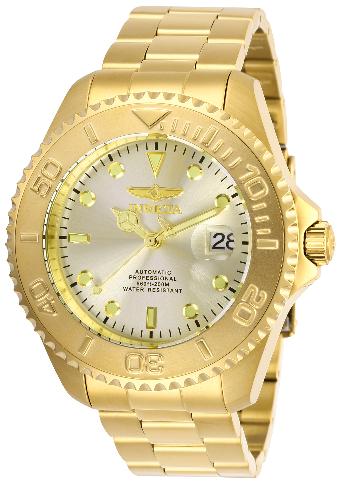 Invicta Pro Diver Automatic Men's Watch - 47mm, Gold (28950)