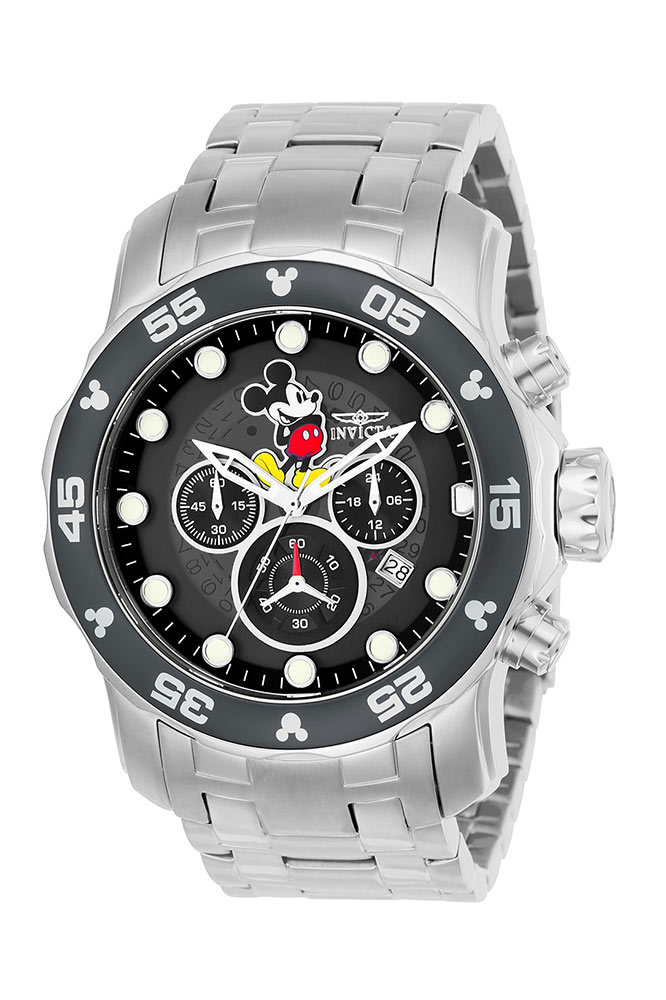 #1 LIMITED EDITION - Invicta Disney Limited Edition Mickey Mouse Quartz Mens Watch - 48mm Stainless Steel Case, Stainless Steel Band, Steel (23768)
