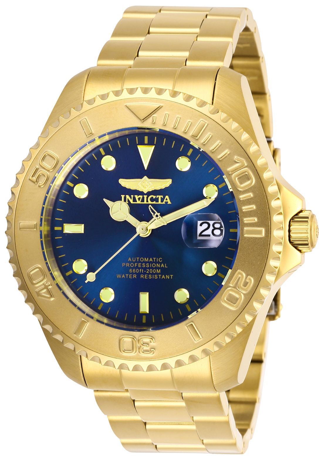 Invicta Pro Diver Automatic Men%27s Watch - 47mm, Gold (28951)