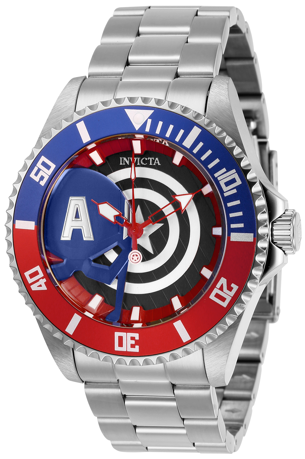 Invicta Marvel Captain America Men%27s Watch - 44mm, Steel (29680)