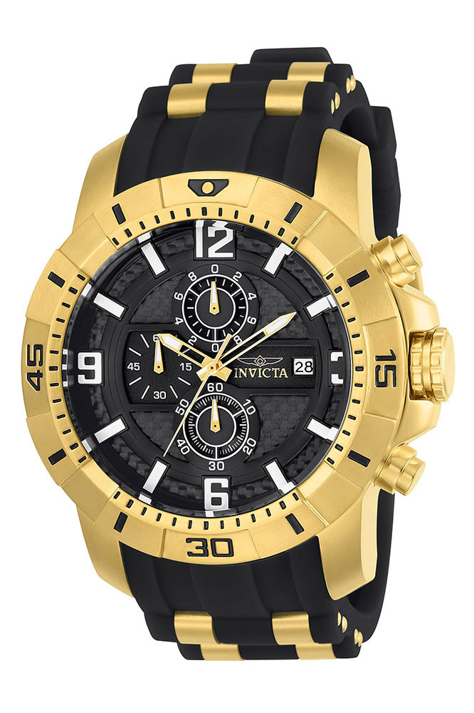Invicta Pro Diver SCUBA Men's Watch - 50mm, Gold, Black (24965)
