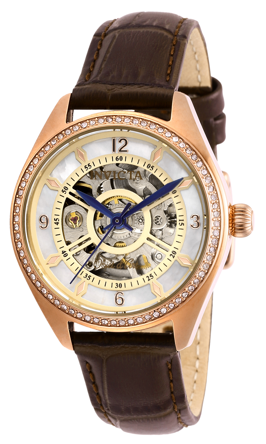 Invicta Objet D Art Automatic Women%27s Watch w/ Mother of Pearl Dial - 34mm, Brown (26354)
