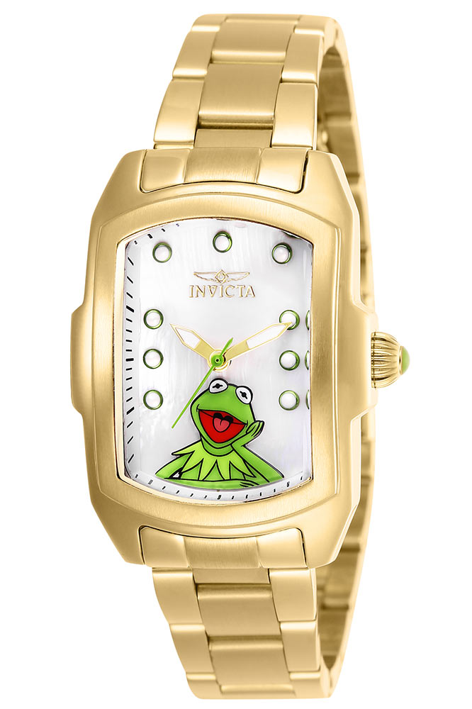 #1 LIMITED EDITION - Invicta The Muppets Miss Piggy Quartz Womens Watch - 29mm Stainless Steel Case, Stainless Steel Band, Gold (25964)