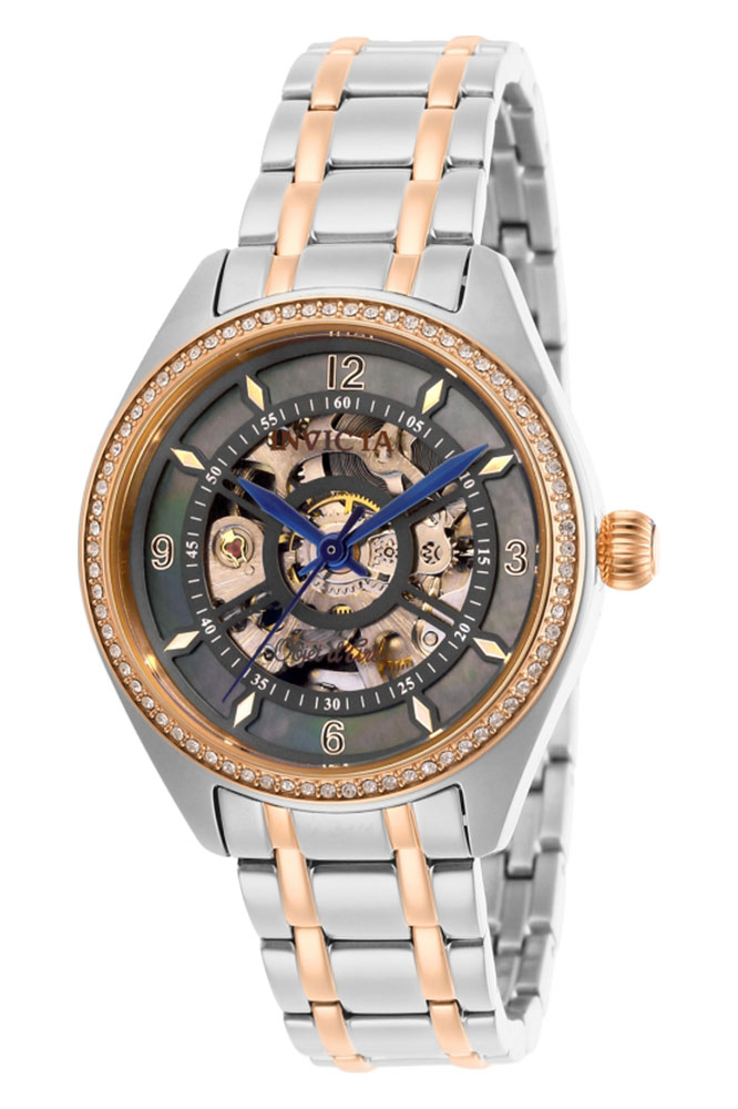 Invicta Objet D Art Automatic Women%27s Watch w/ Mother of Pearl Dial - 34mm, Steel, Rose Gold (26359)