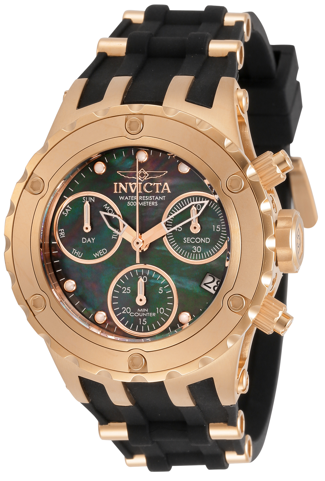 Pre-Owned Invicta Specialty Quartz Women's Black, Rose Gold Watch - 40mm - (AIC-30431)