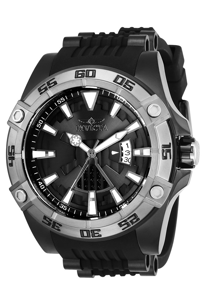 #1 LIMITED EDITION - Invicta Star Wars Darth Vader Automatic Mens Watch - 52mm Stainless Steel Case, Stainless Steel, Silicone Band, Black (26523)