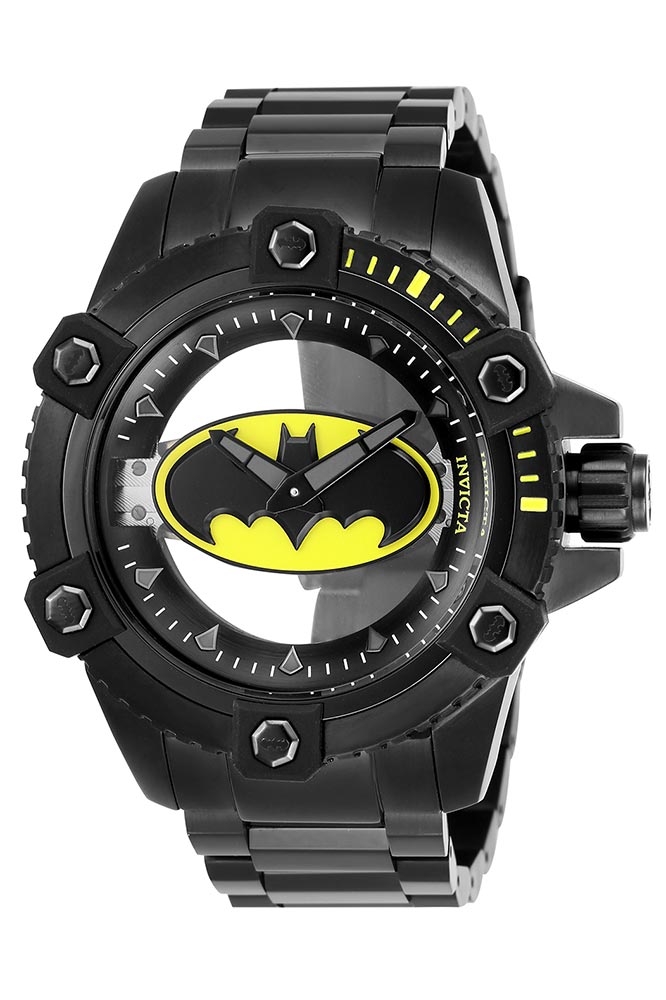 #1 LIMITED EDITION - Invicta DC Comics Batman Mechanical Mens Watch - 48mm Stainless Steel Case, Stainless Steel Band, Black (26844)