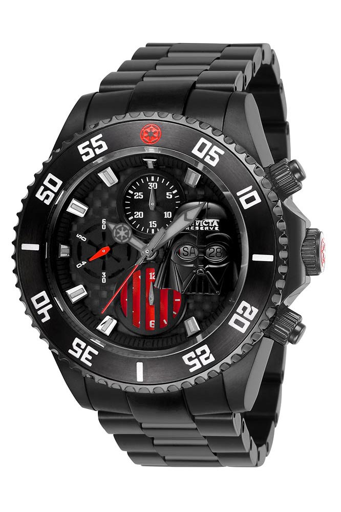 #1 LIMITED EDITION - Invicta Star Wars Darth Vader Automatic Mens Watch - 47mm Stainless Steel Case, SS Band, Black (27163)