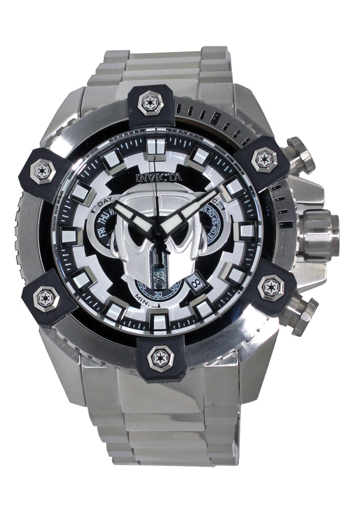 #1 LIMITED EDITION - Invicta Star Wars Scout Trooper Quartz Mens Watch - 56mm Stainless Steel Case, SS Band, Steel (27432)