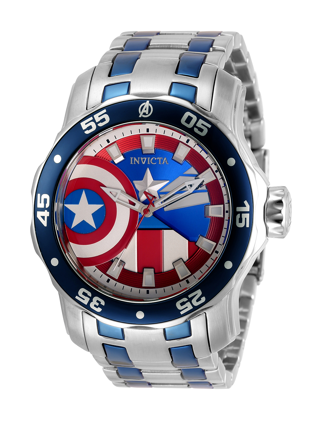 Invicta Marvel Captain America Men's Watch - 48mm, Steel, Blue (32413)