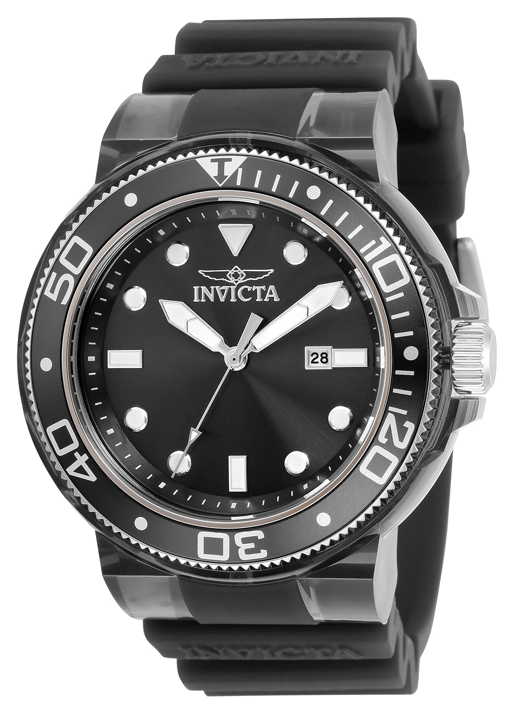 Invicta Pro Diver Anatomic Men%27s Watch - 51.5mm, Grey, Transparent (32330)